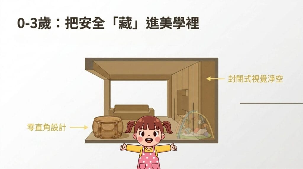 幼兒居家環境規劃：0-3歲兒童房封閉式收納與零直角設計