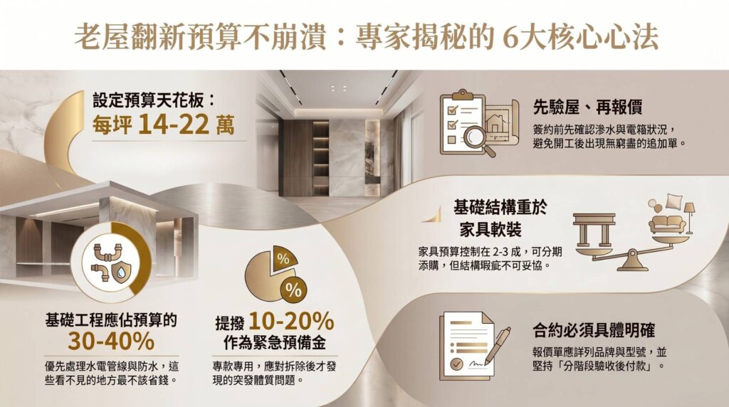 老屋翻新裝修工程預算評估與檢查