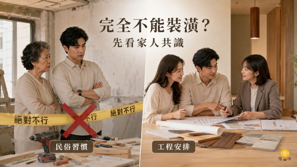 民俗長輩顧慮與現代裝修工程安排家人共識溝通
